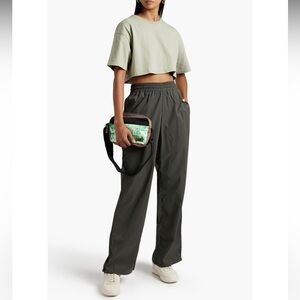 NWT Good American Straight Leg Active Trouser Elastic Waist Pants Size 2